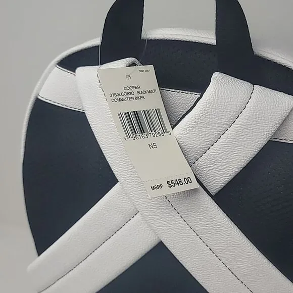 New! Michael Kors Cooper MK Signature Black Multi Commuter Backpack - Picture 6 of 9